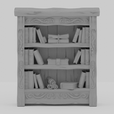 Verziertes Rustikales Bücherregal