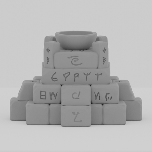 Pyramide aus Runensteinen